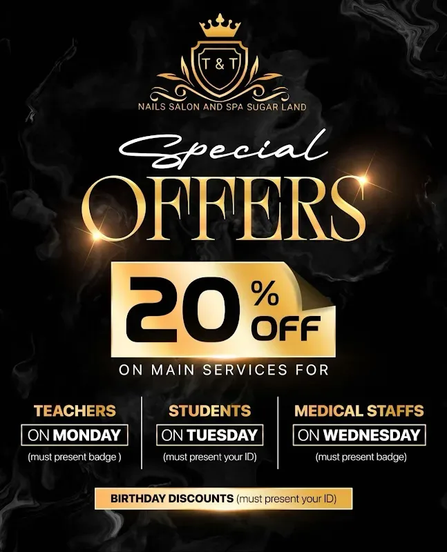 T & T NAILS SALON AND SPA SUGAR LAND — Nail salon in Sugar Land